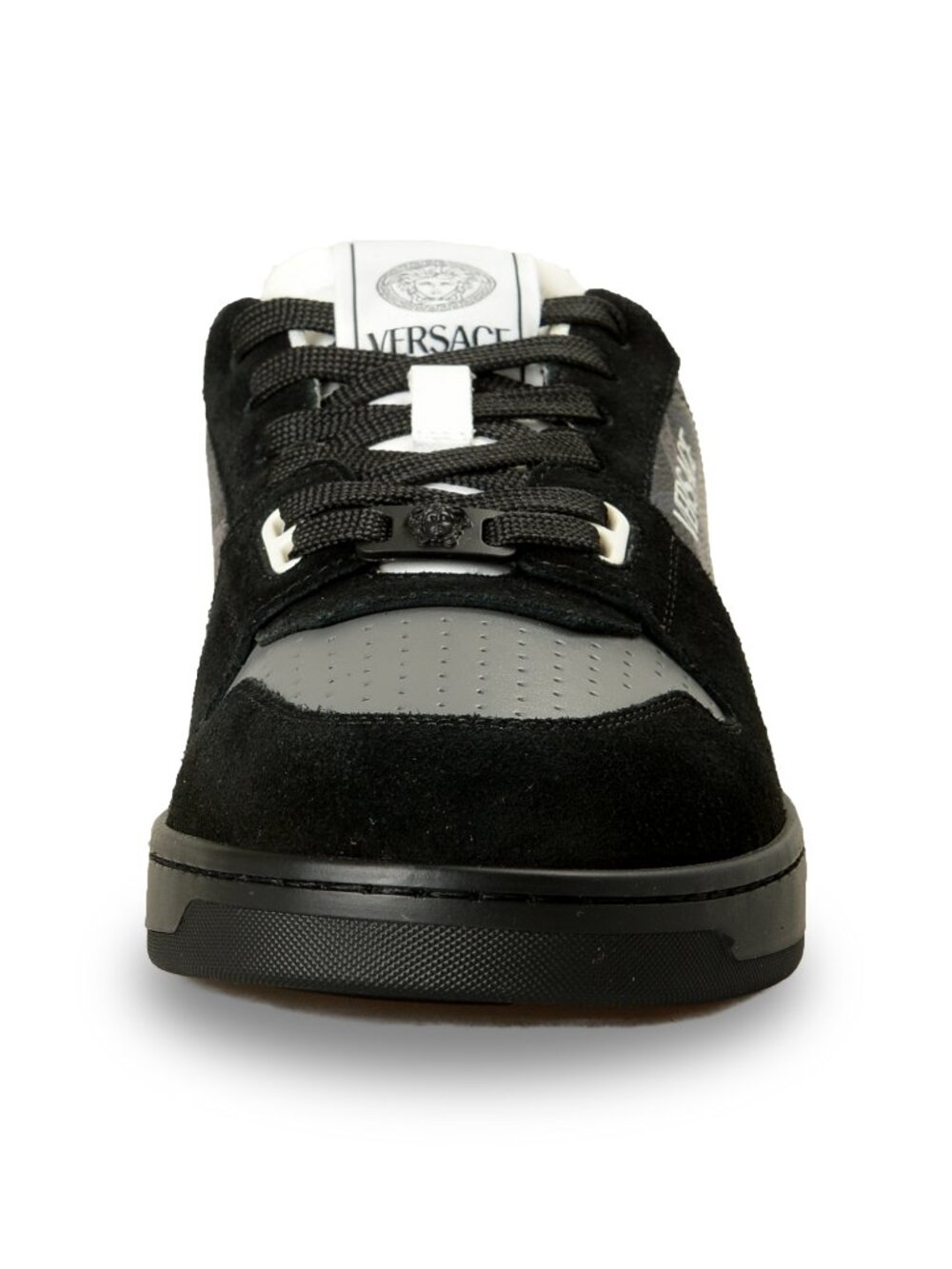 Versace Men's "The Greek Print" Leather & Suede Sneakers Shoes US 13 IT 46 - Picture 5 of 8